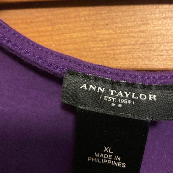 Ann Taylor Purple XL W18 L26 - Cotton/Spandex - Picture 4 of 10